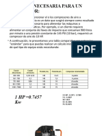 Potencia Necesaria para Un Compresor