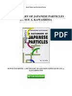 A Dictionary of Japanese Particles by Sue A Kawashima PDF