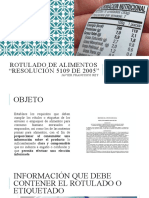 Rotulado de Alimentos "RESOLUCIÓN 5109 DE 2005": Javier Francisco Rey