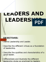 LEADERSHIP STYLES AND QUALITIES