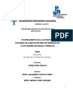 Proyecto Autoestima. Comisión de Titulación