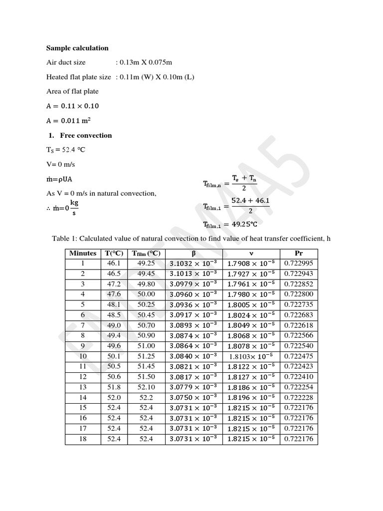 Natural and Forced Convection Analysis | PDF | Chemical Engineering ...