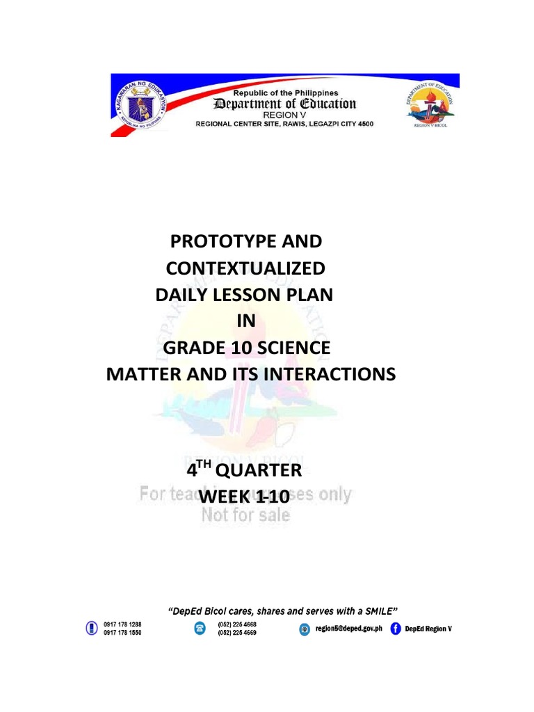 Grade 10 Science Lesson Plan: Matter | PDF | Gases | Temperature