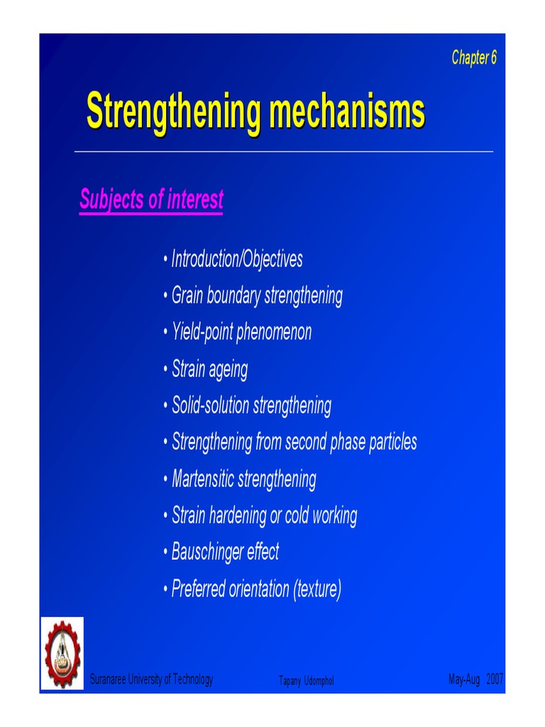Strengthening Mechanisms PDF | PDF | Dislocation | Deformation ...