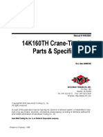 14K160TH Crane-Tirehand Parts & Specifications: Manual # 99903060