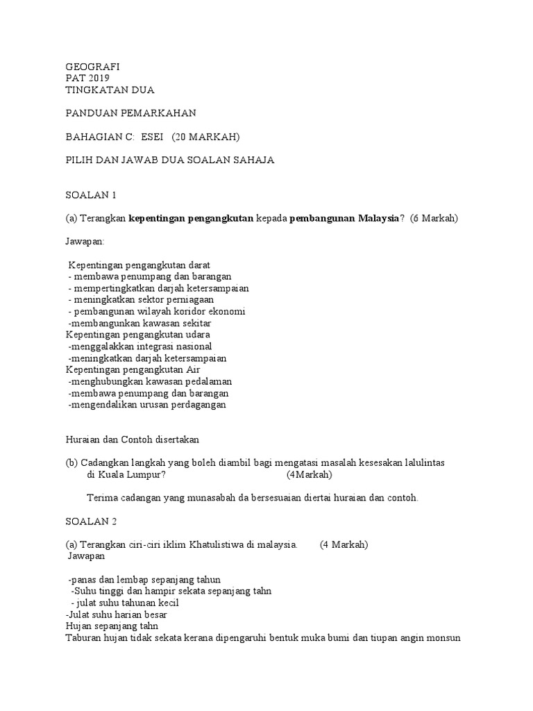 Geografi Esei Pdf