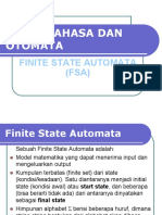 Teori Bahasa Dan Otomata Finite State Automata (Fsa)