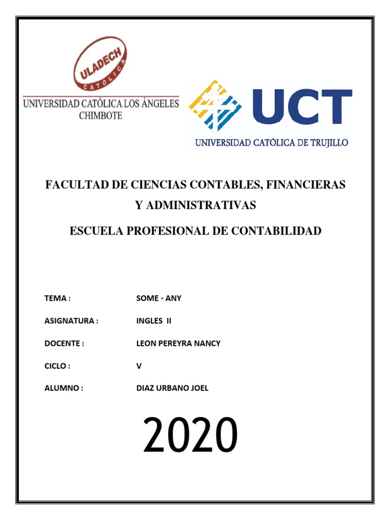 Facultad de Ciencias Contables, Financieras Y Administrativas Escuela ...