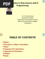 Introduction To Data Science With R Programming