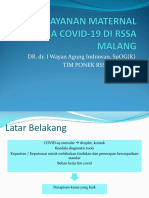 Dr. I Wayan Agung - ALUR PELAYANAN MATERNAL ERA COVID-19 DI RSSA MALANG PDF