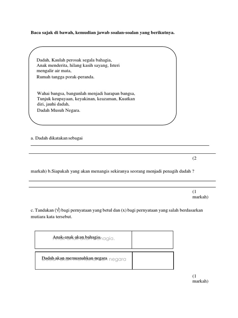 Sajak Tahun 5 New Pdf
