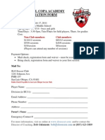 Central Cal Soccer Academy Registration Form