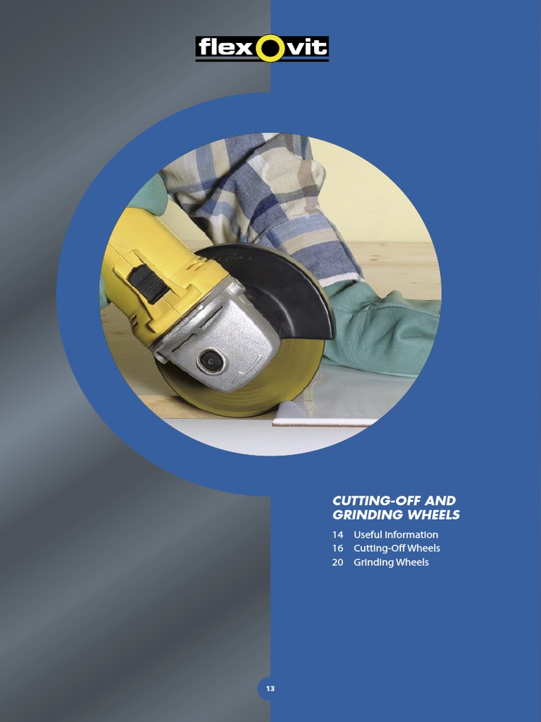 Flexovit Cutting and Grinding Wheels Guide | PDF | Grinding (Abrasive ...