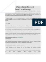 Decalogue of Good Practices in Institutional Web Positioning