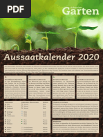 Aussaatkalender 2020