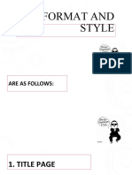 Format and Style