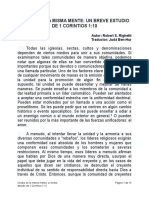 Unidos en La Misma Mente Un Breve Estudio de 1 Corintios 1 10