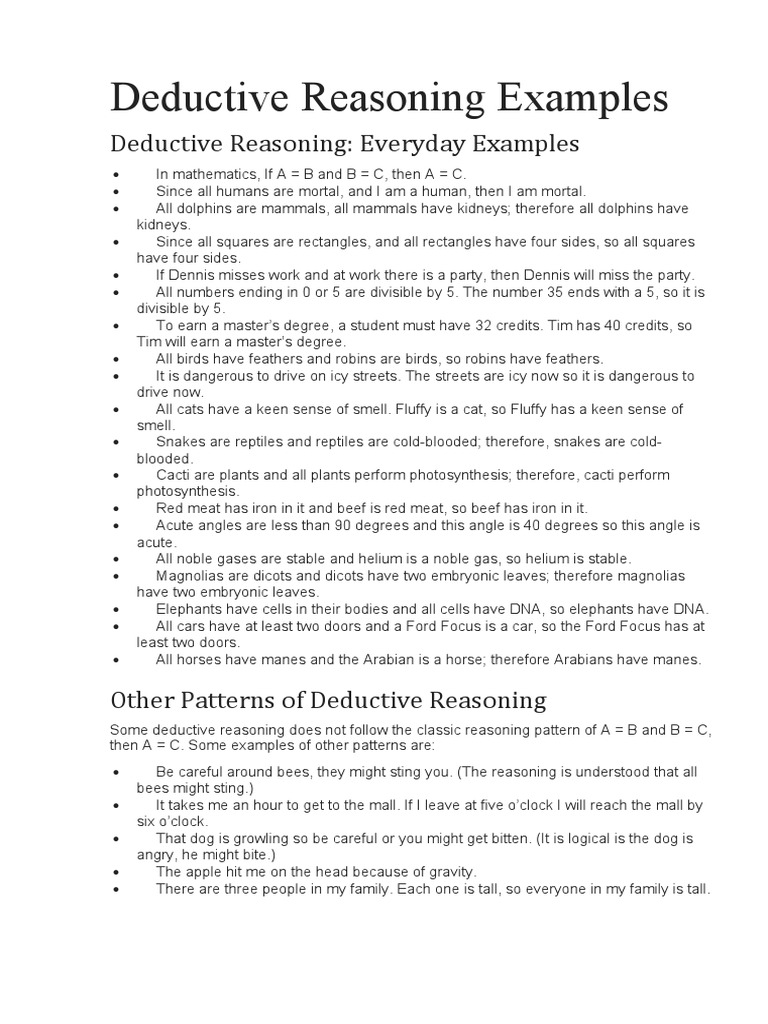 Deductive Inductive  PDF  Inductive Reasoning  Reason Throughout Inductive And Deductive Reasoning Worksheet