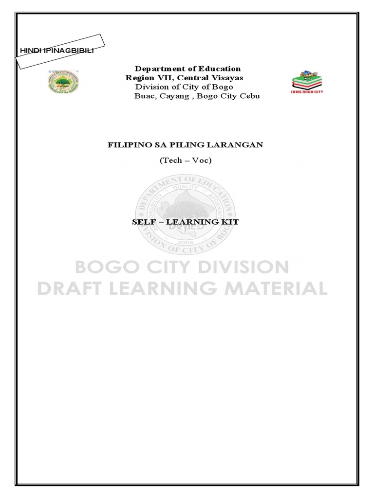 Piling Larang - Tech Voc - Emz - Day 4 | PDF