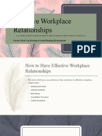 Effective Workplace Relationships