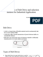 Applications of Belt Drive and Selection Method
