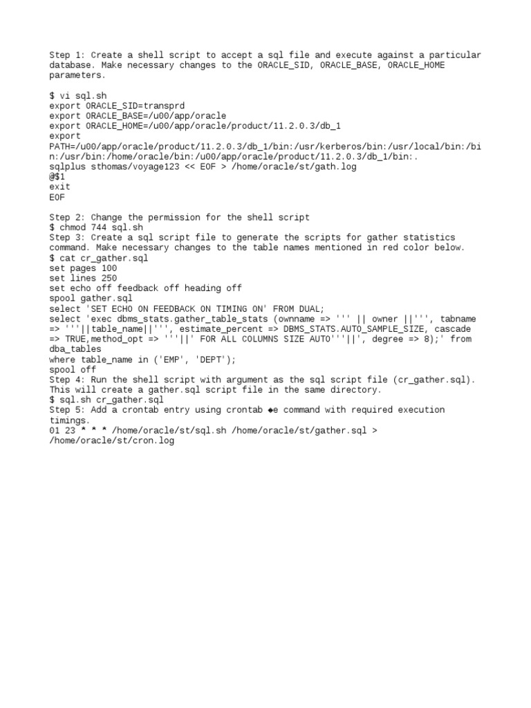Oracle SQL Script Execution Guide | PDF | Technology & Engineering