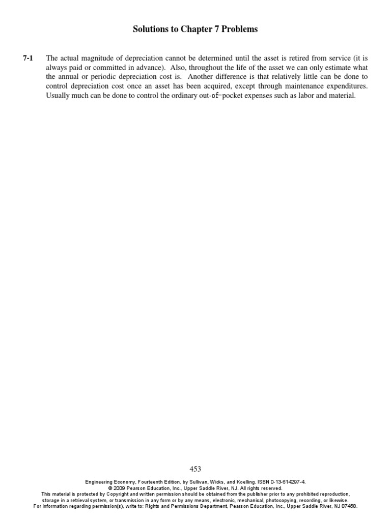 Solutions To Chapter 7 Problems | PDF | Copyright | Expense