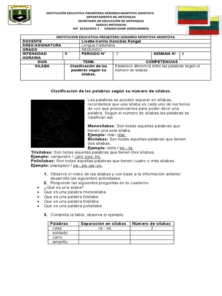 Las Silabas Grado 2 | PDF | Comunicación oral | Voz humana