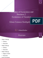 Principles of Economics and Business 2 - Economics of Taxation