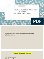 International Business Analysis Dr. Safa Riaz Khan
