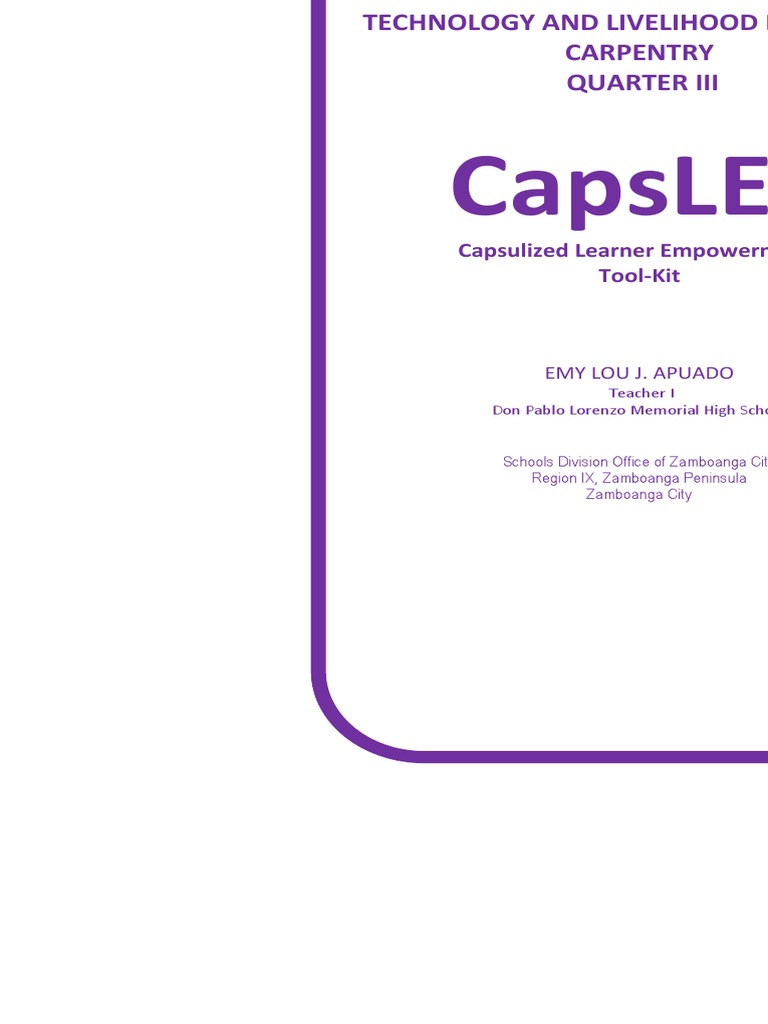 Capslet: Capsulized Learner Empowerment Tool-Kit | PDF | Educational ...