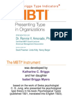 Myers-Briggs Type Indicators: Dr. Ronnie V. Amorado, Philippines