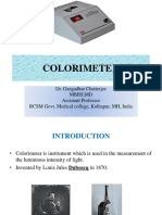 Colorimeter: Dr. Gangadhar Chatterjee Mbbs MD Assistant Professor RCSM Govt. Medical College, Kolhapur, MH, India