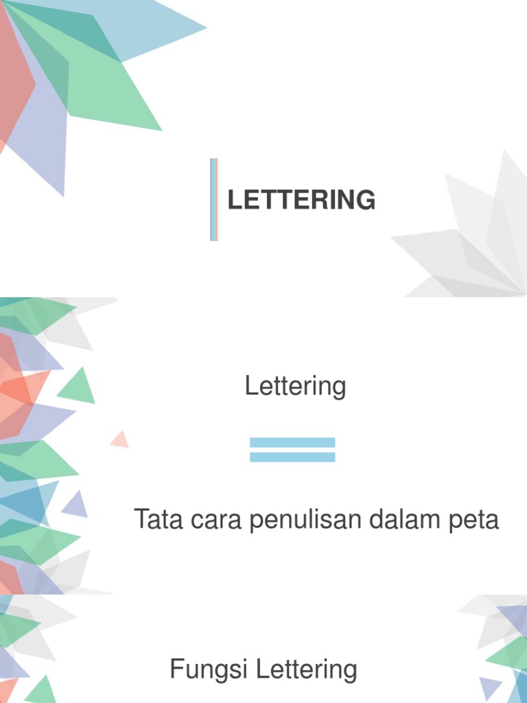 Fungsi dan Aturan Lettering pada Peta | PDF