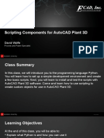 Presentation - 1746 - PD1746 - Scripting Components For AutoCAD Plant 3D