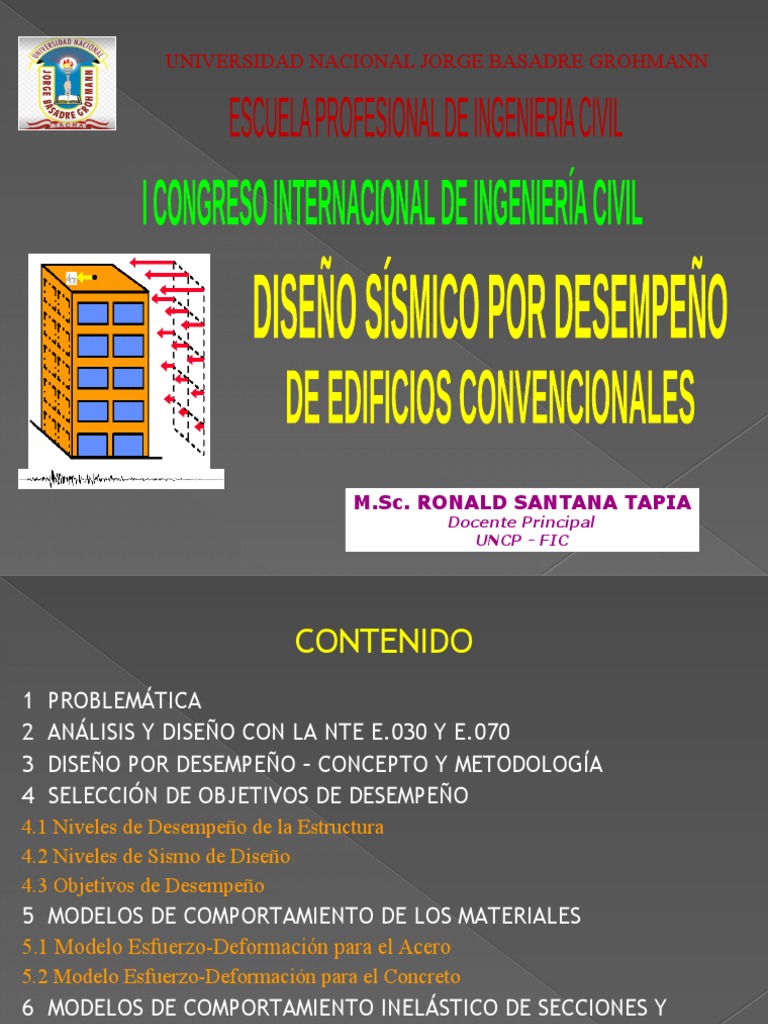 Diseño Sismico Por Desempeño De Edificios Convencionales Pdf