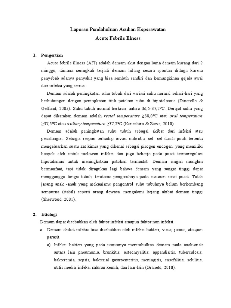 Diagnosa dan Penanganan AFI pada Anak | PDF