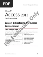 Access: Lesson 1: Exploring The Access Environment