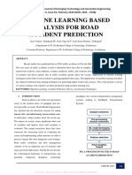 Machine Learning Based Analysis For Road Accident Prediction
