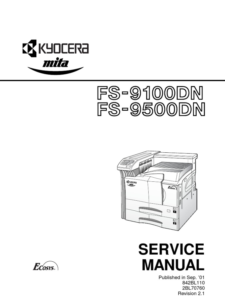 Kyocera 9100 9500 Service Manual | Electrical Connector | Printer  (Computing)