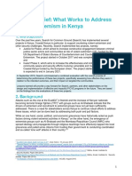 Learning Brief: What Works To Address Violent Extremism in Kenya