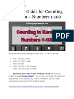 Ultimate Guide For Counting in Korean - Numbers 1-100