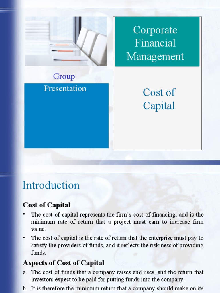 Corporate Financial Management: Cost of Capital | PDF | Cost Of Capital ...