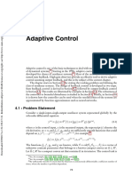 Adaptive Control: 4.1 Problem Statement