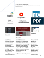 Compare Kony Vs OutSystems Vs Mendix