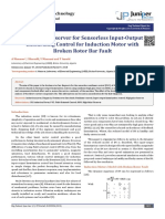 High Gain Observer For Sensorless Input-Output Linearizing Control For Induction Motor With Broken Rotor Bar Fault