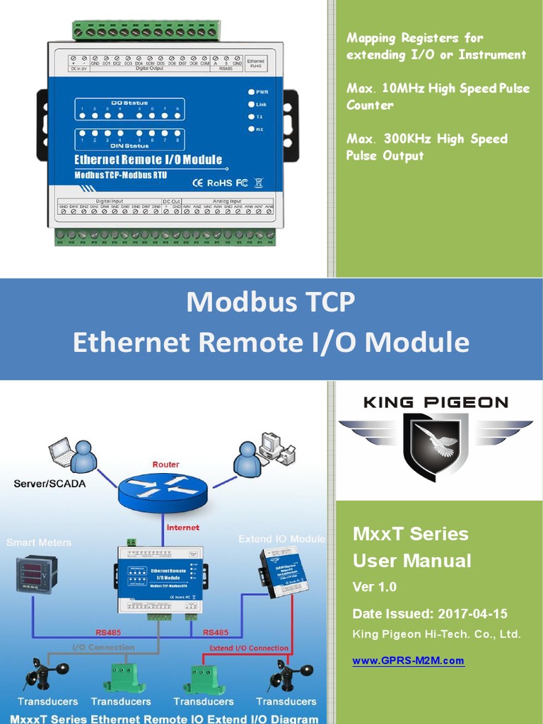 MxxT Series Modbus TCP I/O Module Manual | PDF | Ip Address ...