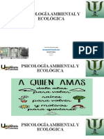 Psicología Ambiental y Ecològica