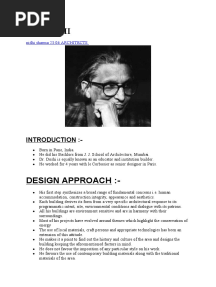 B V Doshi - Notes