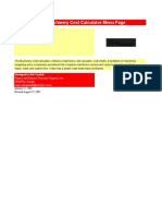 Welcome To The Machinery Cost Calculator Menu Page: Developed by Rob Gamble